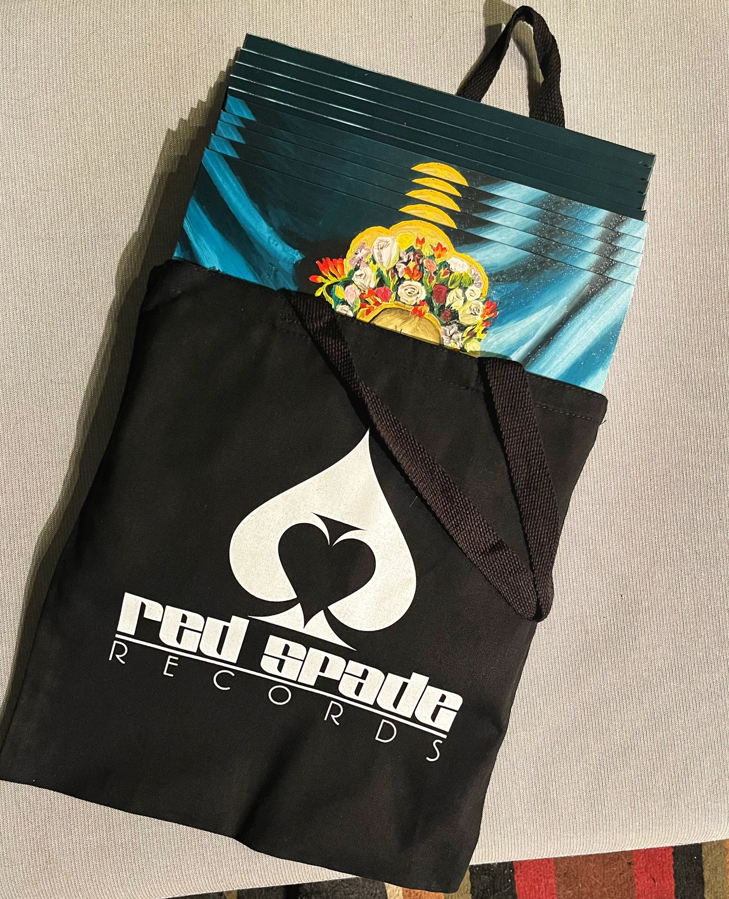 Red Spade Tote